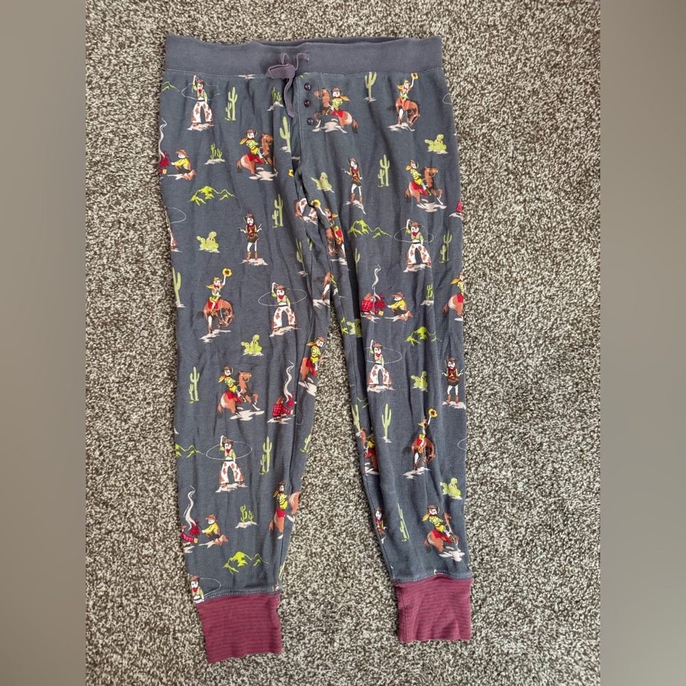 PJ Salvage Horse Cactus Print Lounge Sleep Pant Jogger Large